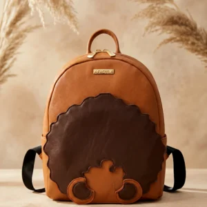 Afroyla "Kora" Brown Leather Backpack