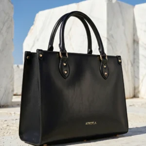 Afroyla "Dalila" Monogram Leather Handbag